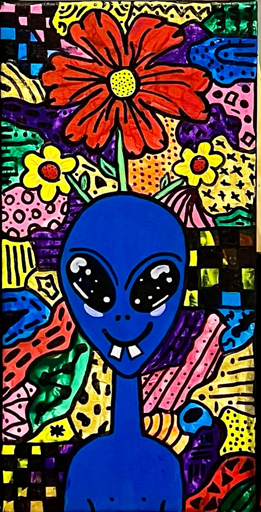 Bloomboi – Originalkunstwerk, 15 mal 30 Zentimeter