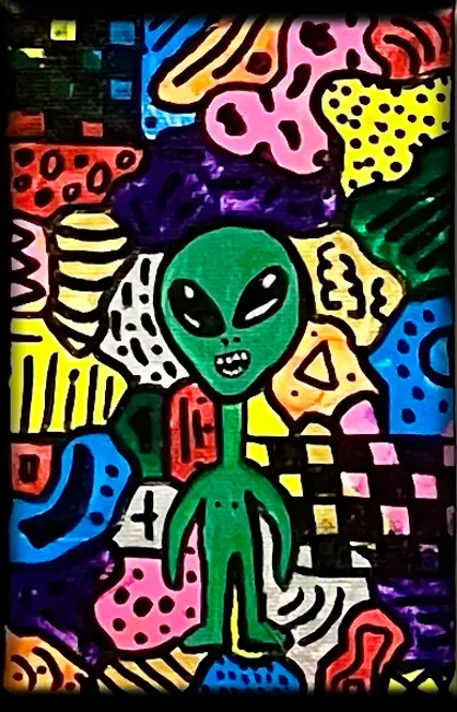 Tinyboi – Originalkunstwerk, 10 mal 15 Zentimeter