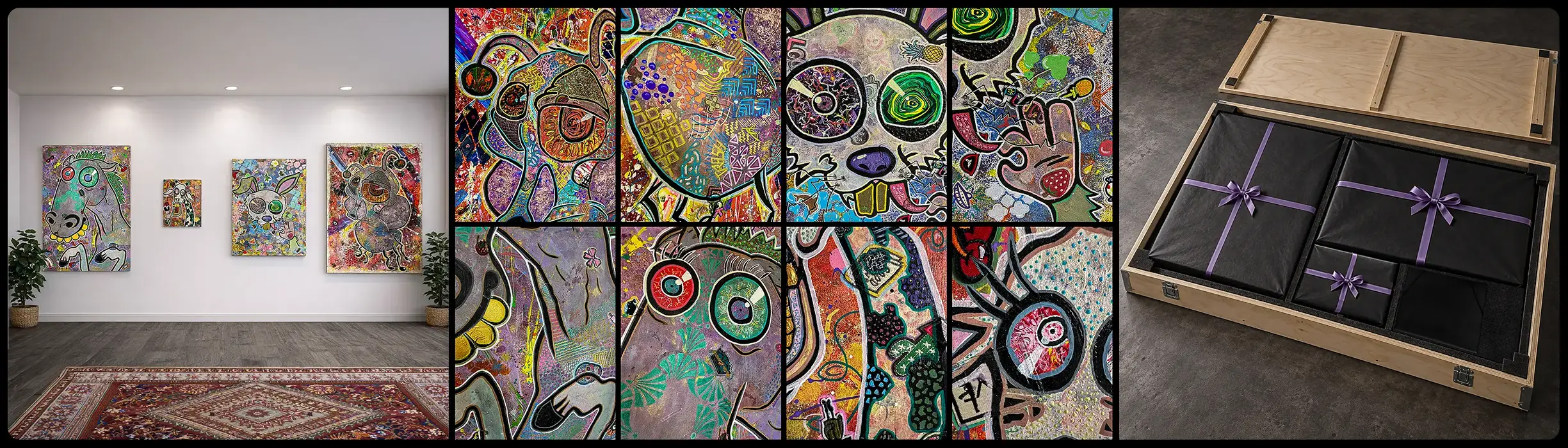Die vollständige Acid-Animals-Serie in einer breiten Ansicht
