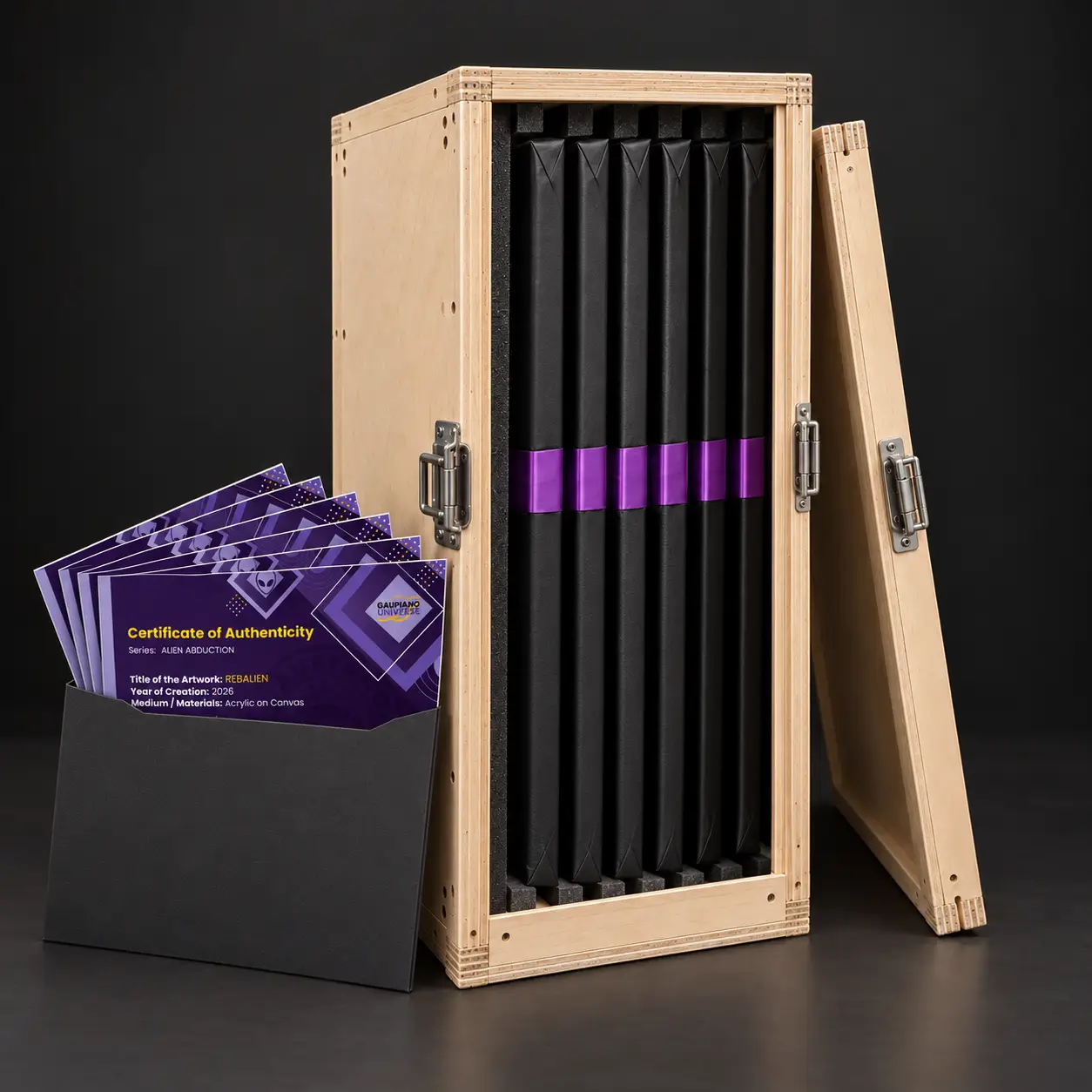 Premiumverpackung im Holzcrate